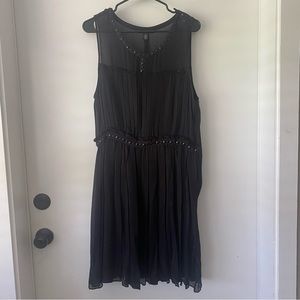 Kenneth Cole black pleated cocktail dress